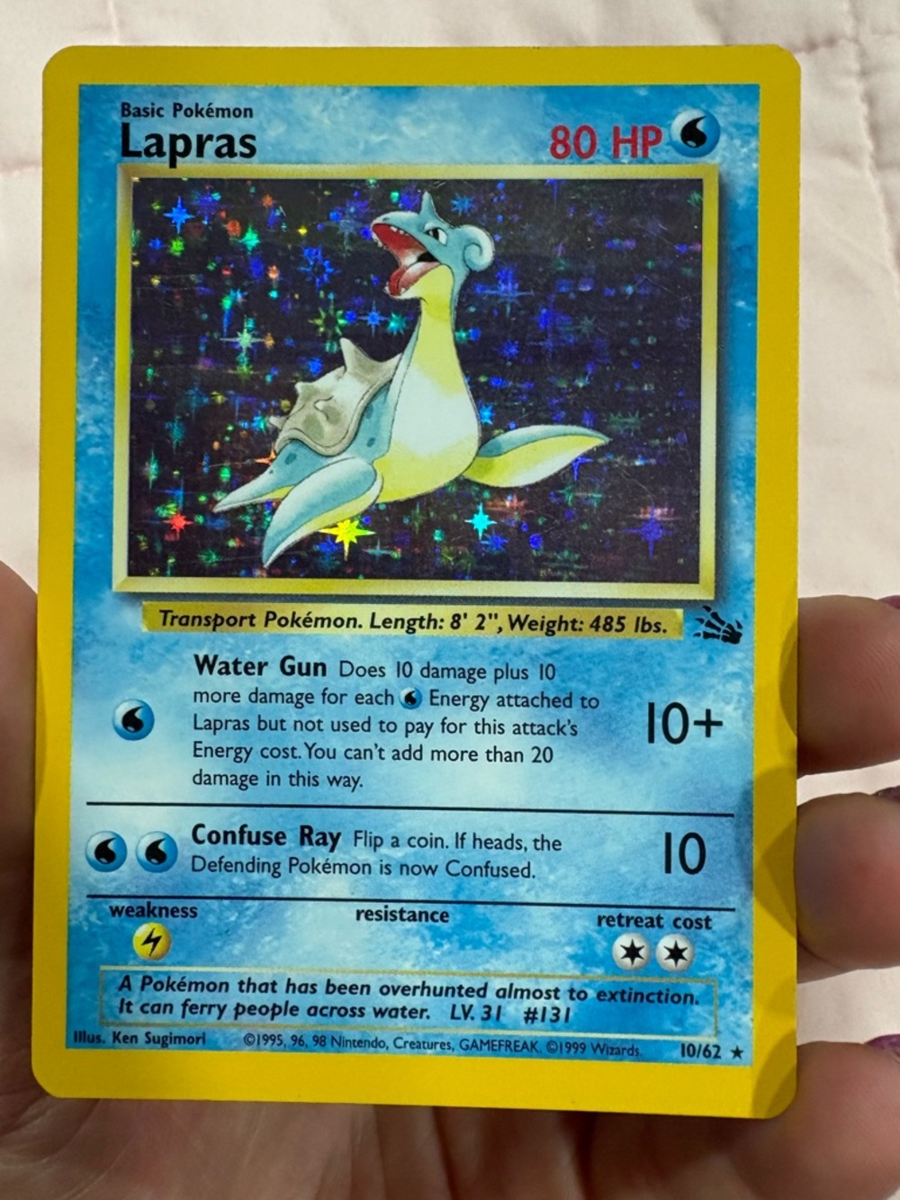 Lapras #10 Pokemon card
